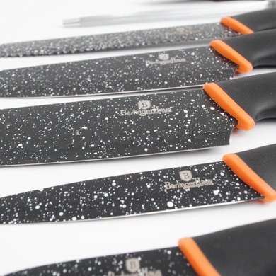 Набір ножів Berlinger Haus Granit Diamond Line black 8 предметів фото
