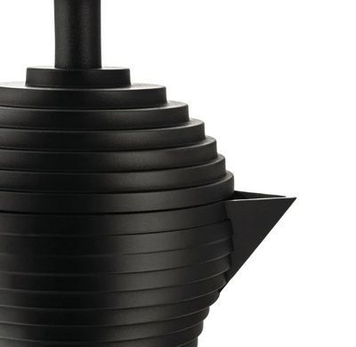 Гейзерна кофеварка 70 мл Alessi Pulcina на 1 чашку черная фото