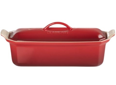 Кухонна форма з пресом для приготування терріну Le Creuset Tradition 1,4 л Cerise фото