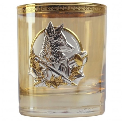 Набор для воды и виски Boss Crystal Leader Lux с золотыми накладками, 7 предметов фото