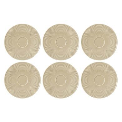 Набір із 6 блюдець Seltmann Beat Color Glaze 16,5 см бежевих фото