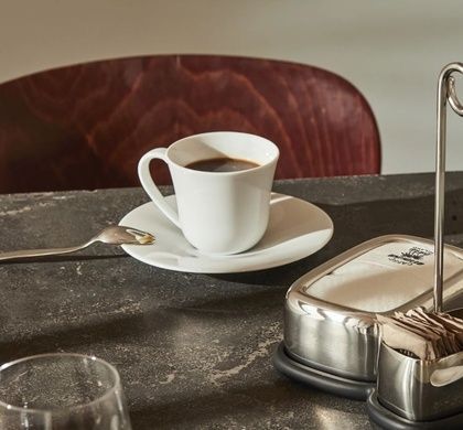 Набор из 4 чашек для кофе Alessi KU 200 мл белый фото