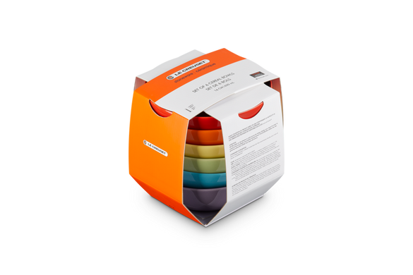 Набор из 6 салатников Le Creuset Rainbow 16 см разноцветные фото