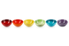 Набор из 6 салатников Le Creuset Rainbow 16 см разноцветные