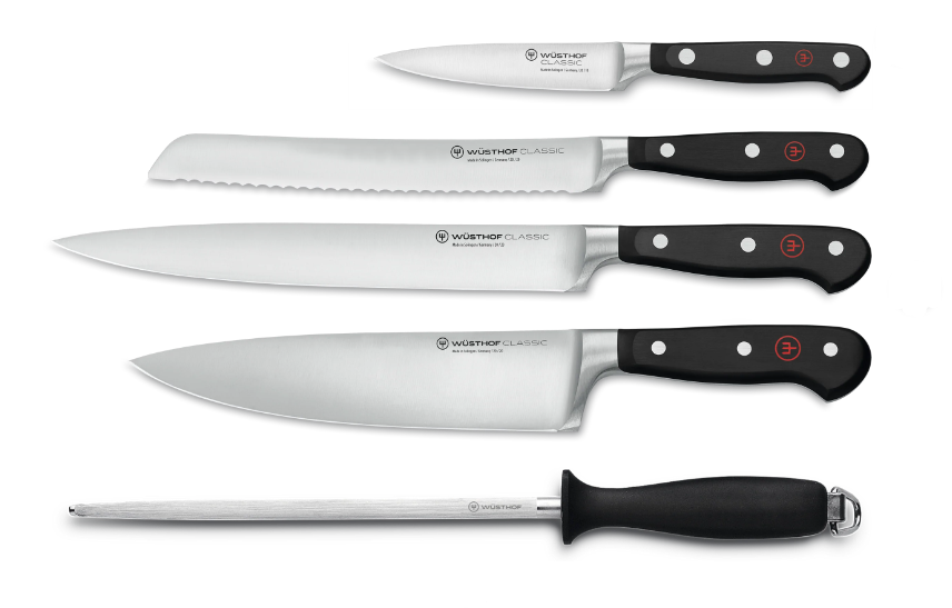 Набор из 5 ножей Wüsthof Classic чёрный фото