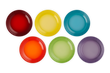 Набор из 6 обеденных тарелок Le Creuset Rainbow 22 см разноцветный фото