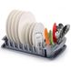 Сушарка для посуду Tescoma Clean Kit 49х29 см з лотком сіра