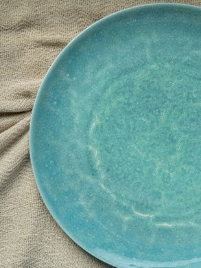 Тарілка обідня Dovbysh Porcelain Garna 32 см бірюза фото
