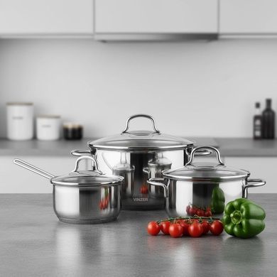Каструля Vinzer Techno 5,9 л з кришкою фото