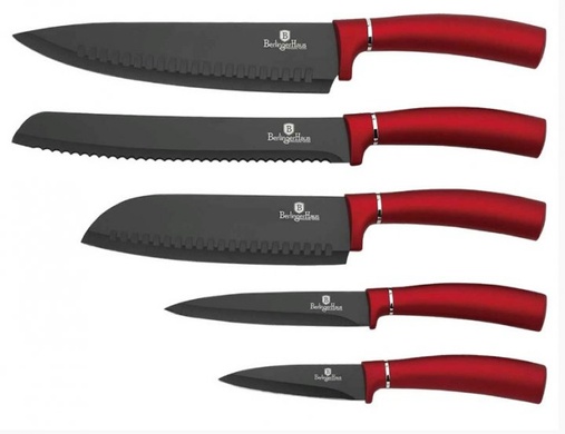 Набір ножів Berlinger Haus Metallic Line BURGUNDY Edition 6 предметів фото