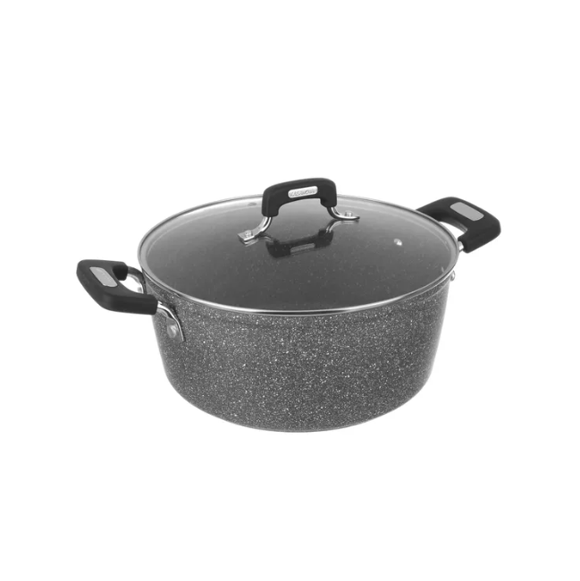 Bistecchiera Kasanova New Petra Dark - 28 Cm, Antiaderente Senza PFOA, Per Tutti I Piani Cottura