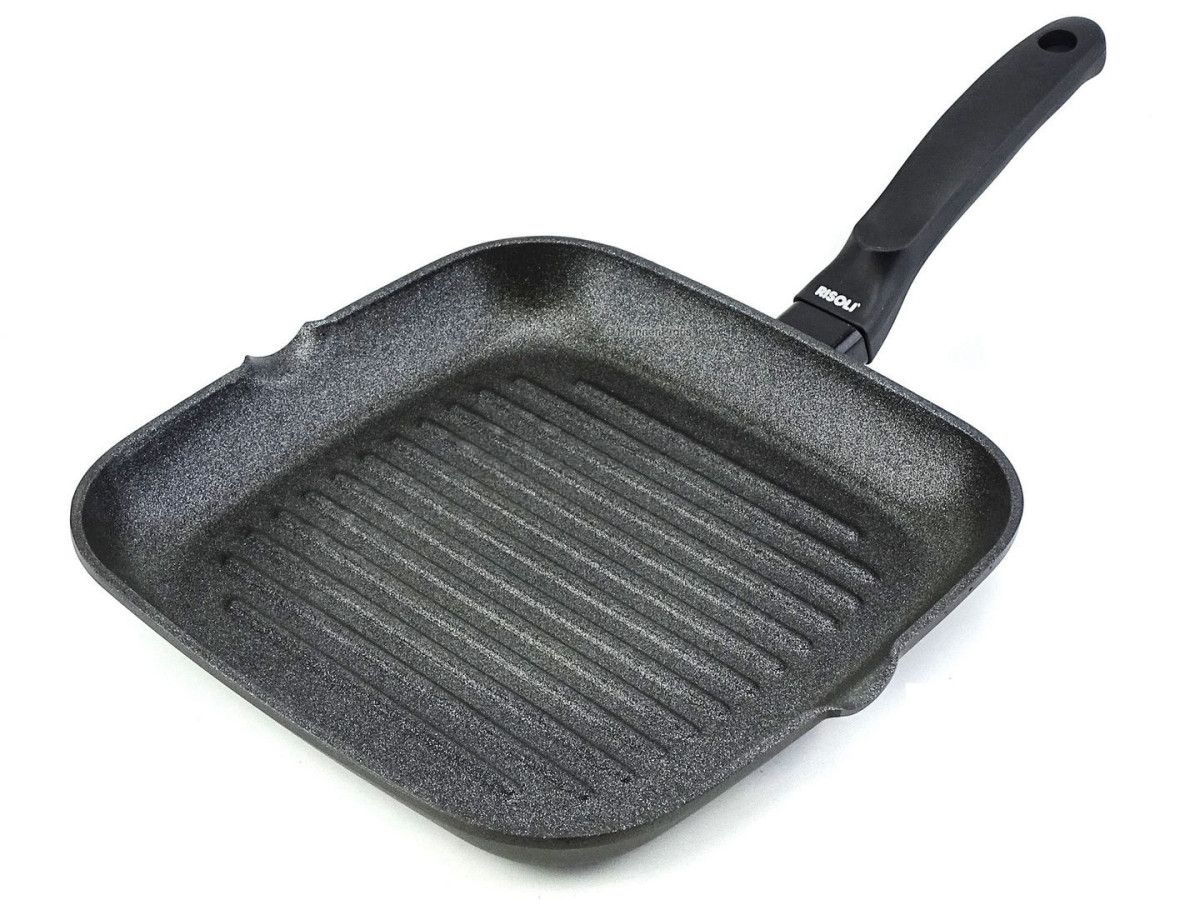 Сковорідка-гриль Risoli BlackPlus 26х26 см антипригарна фото