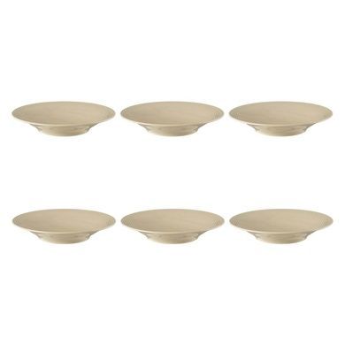Набор из 6 суповых тарелок Seltmann Beat Color Glaze 22,5 см бежевых фото