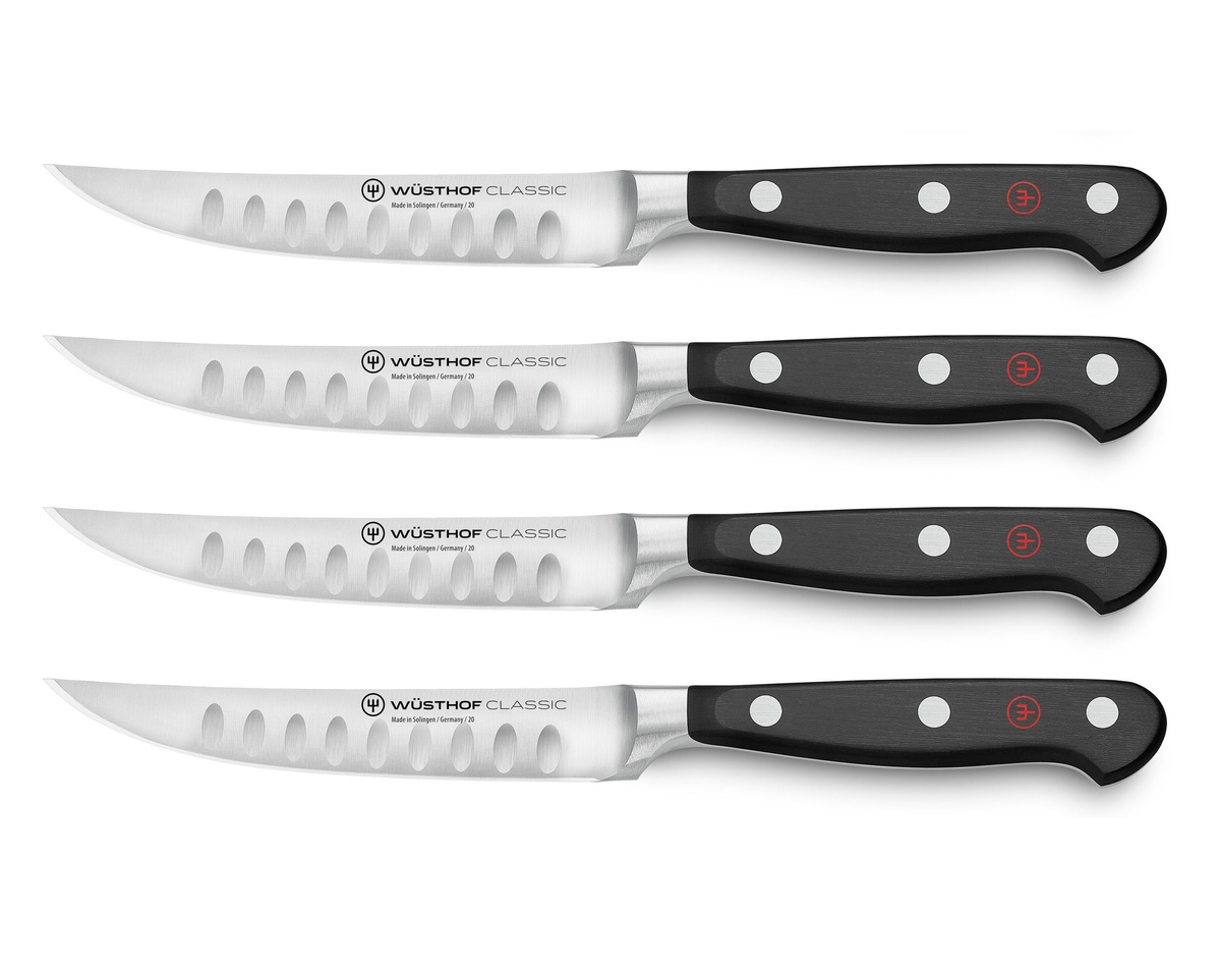 Набор из 4 ножей для стейка Wüsthof Classic черный фото