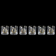 Набір стаканів для віскі Boss Crystal Leader Platinum зі срібними й платиновими накладками, 7 предметів фото