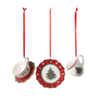 Набір із 3 ялинкових іграшок Villeroy & Boch Toy's Delight Decoration 7 см фото