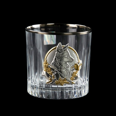 Набір стаканів для віскі Boss Crystal Leader Platinum зі срібними й платиновими накладками, 6 предметів фото