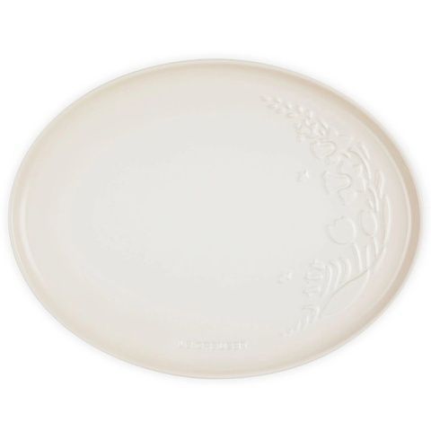 Тарелка обеденная Le Creuset Jardin 36 см Meringue фото