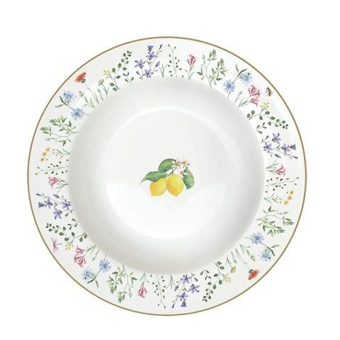 Тарілка супова Easy Life Fleurs Et Citrons 21,5 см фото