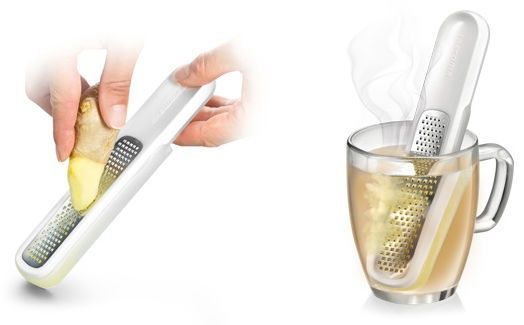 Терка Tescoma Handy X-sharp 19 см с настаиватилем для имбиря фото