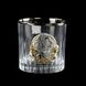 Набор стаканов для виски Boss Crystal Leader Platinum с серебрянными и платиновыми накладками, 6 предметов