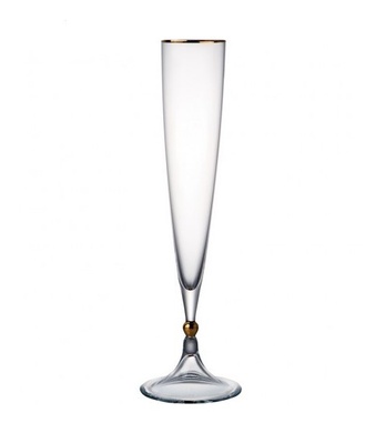 Набор из 2 бокалов для шампанского 200 мл Rogaska Remembrance Gold фото