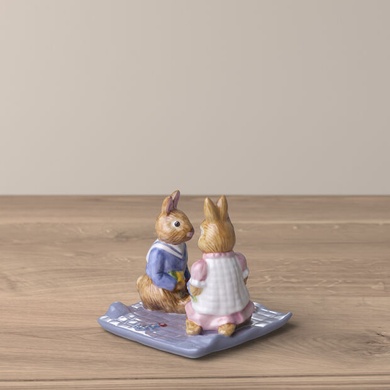 Статуэтка Villeroy & Boch Bunny Tales пикник с кроликами 8х8х8 см фото