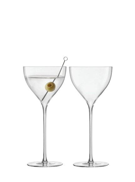 Набор из 2 бокалов для мартини LSA International Savoy Nick & Nora 207 мл фото