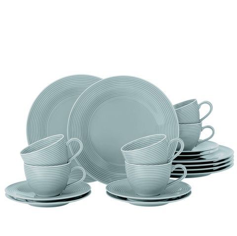 Столовий сервіз Seltmann Beat Color Glaze 18 предметів 6 персон блакитний фото