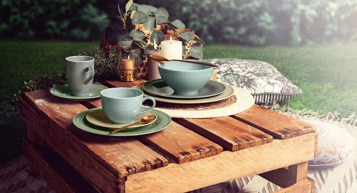Набір із 6 десертних тарілок Seltmann Beat Color Glaze 23 см бежевих фото