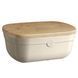 Хлебница Emile Henry Storage 35,5х24,8х15,5 см бежевая с крышкой-доской