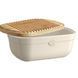 Хлебница Emile Henry Storage 35,5х24,8х15,5 см бежевая с крышкой-доской