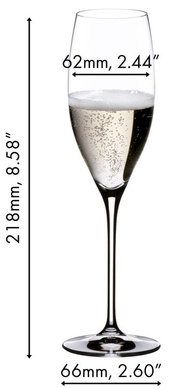 Набор из 2 бокалов 230 мл для шампанского Riedel Vinum Cuvee Prestige фото