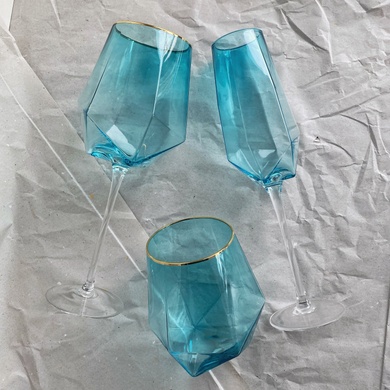 Набір склянок Блакитний Діамант 600 мл, 4 шт фото