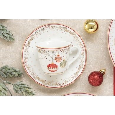 Чашка для чая с блюдцем Easy Life Christmas Eve 370 мл фото