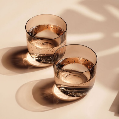 Набір із 2 склянок для води Villeroy & Boch Like Glass Clay 280 мл коричневий фото