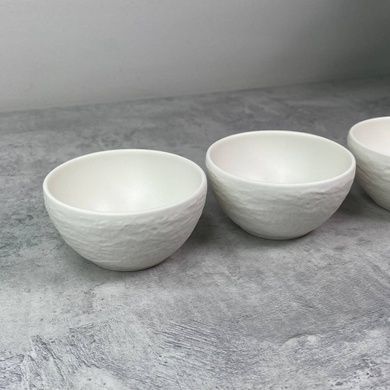 Набор из 3 соусников Villeroy & Boch Manufacture Rock Blanc 8х4 см с подставкой фото