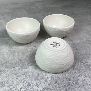 Набор из 3 соусников Villeroy & Boch Manufacture Rock Blanc 8х4 см с подставкой фото
