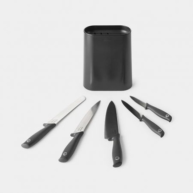 Набор ножей Brabantia TASTY+ 5 предметов черные фото