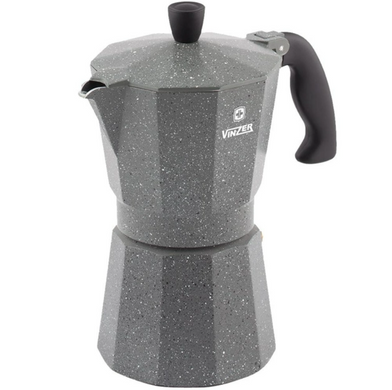 Гейзерная кофеварка 360 мл Vinzer Moka Granito на 9 чашек фото