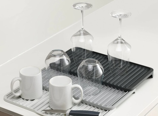 Коврик-сушилка раздвижной для посуды Joseph Joseph Tier 19,9х36,2х3,2 см серый фото