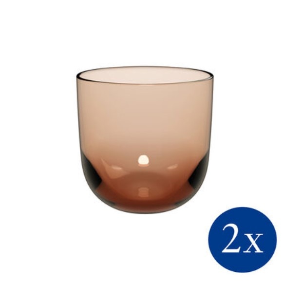 Набір із 2 склянок для води Villeroy & Boch Like Glass Clay 280 мл коричневий фото