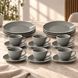 Столовий сервіз Seltmann Beat Color Glaze 18 предметів 6 персон сірий