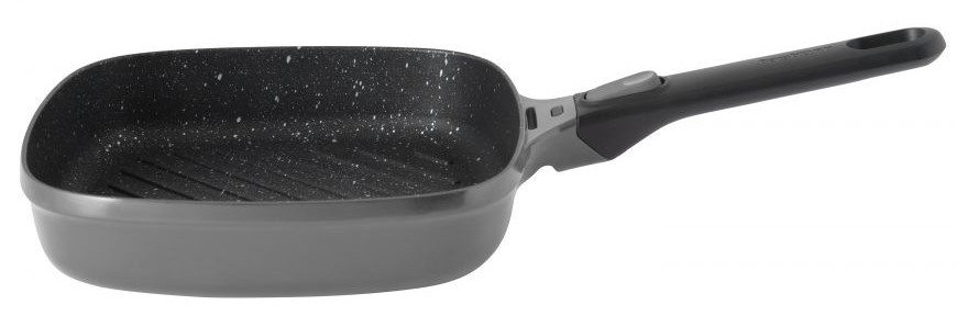 Сковорідка-гриль Berghoff Gem 24х24 см антипригарна сіра, з'ємна ручка фото