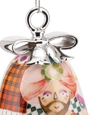 Елочная игрушка Alessi Holy Family Caspar 7,2х8,5 см фото