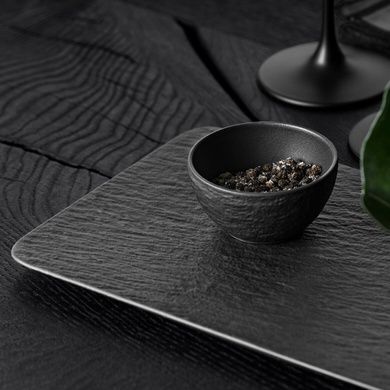 Набор из 3 соусников Villeroy & Boch Manufacture Rock 8х4 см с подставкой фото