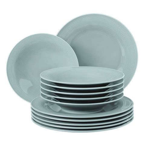 Столовий сервіз Seltmann Beat Color Glaze 12 предметів 6 персон блакитний фото