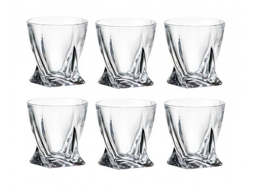 Склянки Bohemia Quadro 340мл для віскі 6шт фото