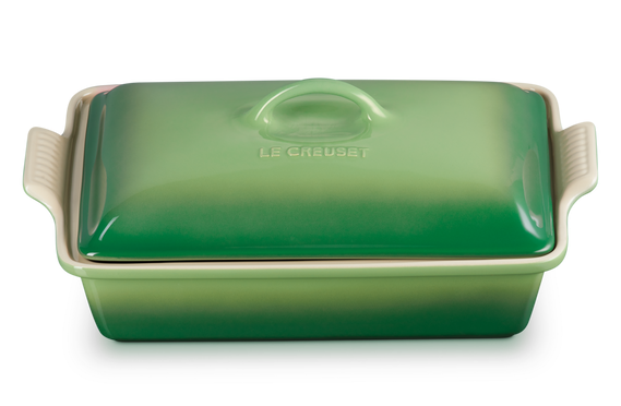 Форма для запікання Le Creuset Heritage 33 см зелена з кришкою фото
