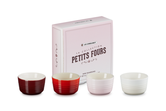 Набір із 4 рамекінів Le Creuset Petits Fours 100 мл різнокольоровий фото